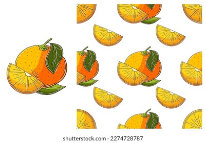 Seamless pattern for kitchen, restaurant or shop. Set in hand draw style