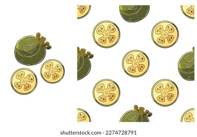 Seamless pattern for kitchen, restaurant or shop. Set in hand draw style