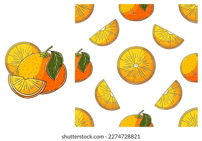 Seamless pattern for kitchen, restaurant or shop. Set in hand draw style