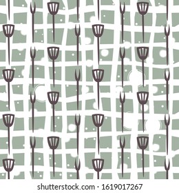 Seamless Pattern with kitchen utensils. Continuoss pattern. Vector Illustration