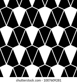 Seamless pattern with kites. Interlocking polygons tessellation background. Image with repeated geometrical figures. Scales motif. Grid wallpaper. Tiles illustration. Digital paper for print. Vector.