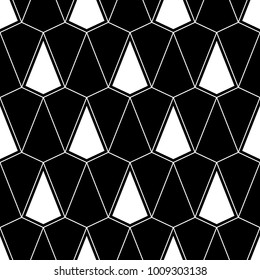 Seamless pattern with kites. Interlocking polygons tessellation background. Image with repeated geometrical figures. Scales motif. Grid wallpaper. Tiles illustration. Digital paper for print. Vector.