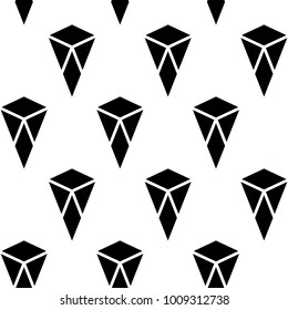 Seamless pattern with kites. Interlocking polygons tessellation background. Image with geometrical figures. Triangles, diamonds motif. Mosaic wallpaper. Tiles illustration. Digital paper. Vector art.