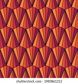 Seamless pattern. Kites ornament. Triangles backdrop. Ethnic motif. Triangle shapes wallpaper. Geometric background. Digital paper, textile print, web design, abstract. Vector.