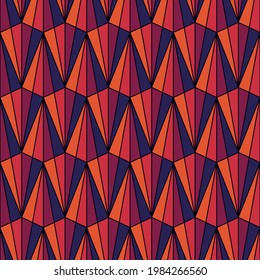 Seamless pattern. Kites ornament. Triangles backdrop. Ethnic motif. Triangle shapes wallpaper. Geometric background. Digital paper, textile print, web design, abstract. Vector art.