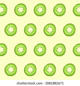 Seamless pattern with kiwi fruit, Hand drawn kiwi fruit