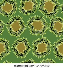 Seamless pattern with kiwi seeds