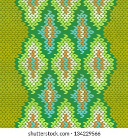 Seamless Pattern. Knit Texture. Fabric Color Tracery Background