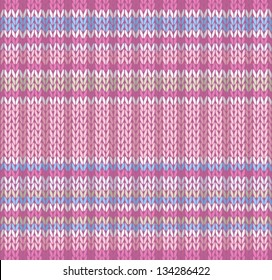 Seamless Pattern. Knit Texture. Fabric Color Tracery Background