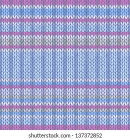 Seamless Pattern. Knit Texture. Fabric Color Tracery Background
