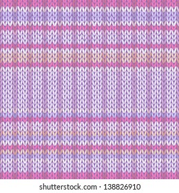 Seamless Pattern. Knit Texture. Fabric Color Tracery Background