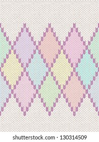 Seamless Pattern. Knit Woolen Baby Ornament Texture. Fabric Color Tracery Background