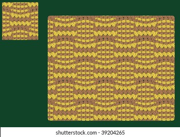 Seamless pattern of knitted fabric: slightly distorted squares.