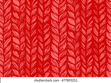 Seamless pattern of knitting braids, endless texture, stylized sweater fabric. Texture for web, print, wallpaper, fall winter fashion, textile design, fabric, Holidays Christmas and New Year