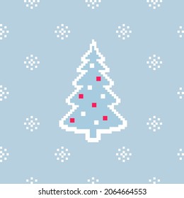 Patrón sin inconvenientes para tejer o bordar con contorno de árbol de Navidad. Ilustración del vector