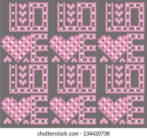 Seamless pattern for knitting and embroidery (heart)