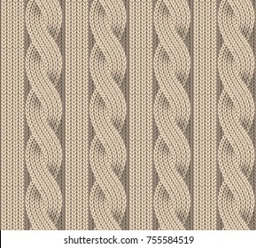 Seamless pattern of knitting. Vector image.