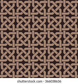 Seamless Pattern Of Knotting Ornaments.Armenian Fret Texture