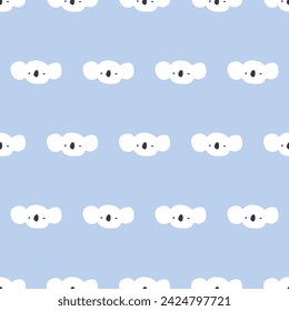 seamless pattern, koala art surface design for fabric scarf and decor
