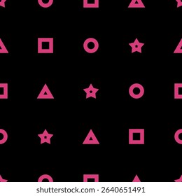 Seamless pattern of Korean candies dalgona or ppopgi with various shapes. Vector flat illustration