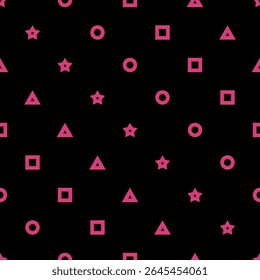Seamless pattern of Korean candies dalgona or ppopgi with various shapes. Vector flat illustration