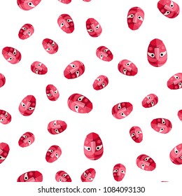 Seamless pattern with korean mask in flat style. For paper, textile, bed linen. Vector illustration