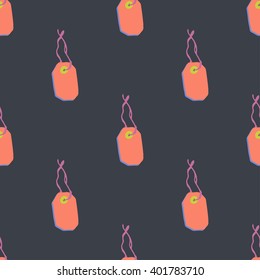 Seamless pattern with labels