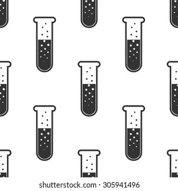 seamless pattern with laboratory glass