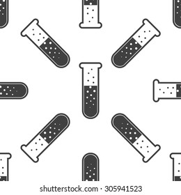 seamless pattern with laboratory glass