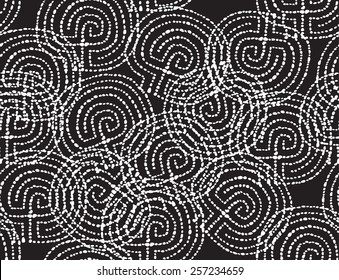Seamless pattern with labyrinth
