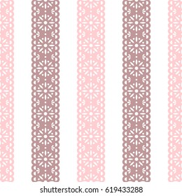 Seamless pattern with lace ribbon.