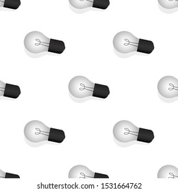 
seamless pattern lamp design
 bulb is off and shadow effect. with white background. black and white metallic texture. interior wallpaper design and modern vector 3d technology. ready to print.
