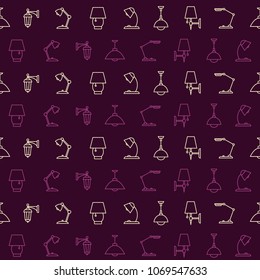 Seamless pattern with lamp icons for your design