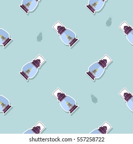 seamless pattern with lanterns for your design