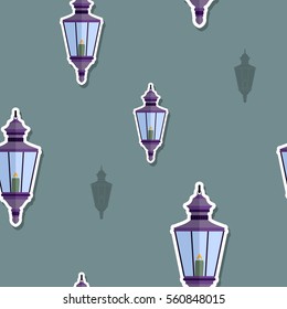 seamless pattern with lanterns for your design