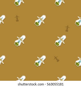 seamless pattern with lanterns for your design