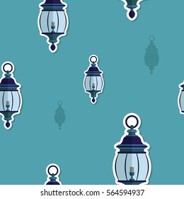 seamless pattern with lanterns for your design