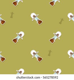 seamless pattern with lanterns for your design