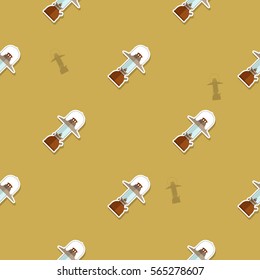 seamless pattern with lanterns for your design