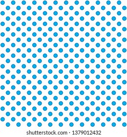 Seamless pattern - a large blue dot with a stroke on a white background. EPS Vector file suitable for filling any form.