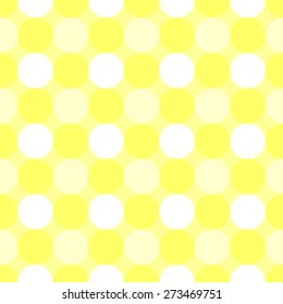 Seamless pattern with large circles placed next to each other make up pattern in light yellow color scheme
