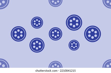Seamless pattern of large isolated blue optic cable symbols. The pattern is divided by a line of elements of lighter tones. Vector illustration on light blue background