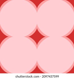 Seamless pattern of large isolated red star symbols. The elements are evenly spaced. Vector illustration on light red background