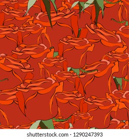 seamless pattern of a large series of drawings, can be used to decorate fabric, home textiles, Wallpaper, decoration of romantic products, the basis for design