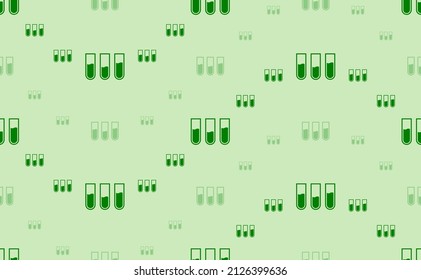 Seamless pattern of large and small green water game symbols. The elements are arranged in a wavy. Vector illustration on light green background