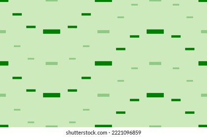 Seamless pattern of large and small green minus symbols. The elements are arranged in a wavy. Vector illustration on light green background