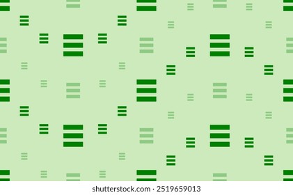 Seamless pattern of large and small green identity symbols. The elements are arranged in a wavy. Vector illustration on light green background