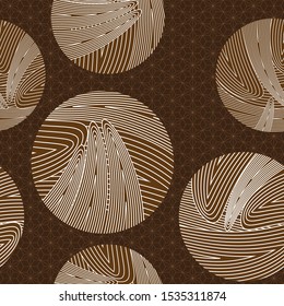 Seamless pattern of late autumn in the Chinese style. For printing on banners, Wallpapers, textiles.