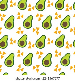 Seamless pattern of latina  american food, mexican food