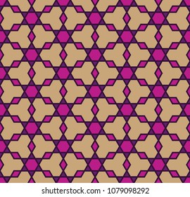 Seamless pattern lattice. Vector illustration of triangles and circles
